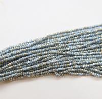 13/0 Charlotte true Cut Beads Patina Light Pale Blue opaque Silver 10/20/50/250/500 Grams PREMIUM SEED Beads, Native Beads Supplies