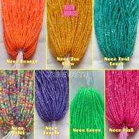 13/0 Hanks Charlotte Cut Beads Neon Linings 1/5/25/50/100 Hanks 1.6mm jewellery rare glass beads, jewelry supply, native supply