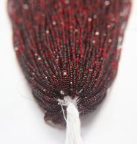 11/0 Hanks Charlotte Cut Beads Red Jet Lined 1/5/25/50/100 Hanks 2.0mm jewellery NATIVE rare glass beads, jewelry supply,