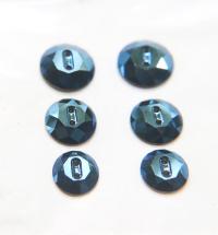 12 mm Vintage Swarovski Metallic Blue Button 2 holes 2/6/12/36 pieces Article 3014 Vintage Crystal Foiled