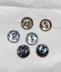 12 mm Vintage Swarovski Metallic Blue Button 2 holes 2/6/12/36 pieces Article 3014 Vintage Crystal Foiled