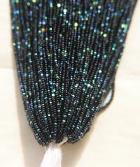 13/0 Hanks Charlotte Cut Beads Patina Jet Black Aurore Boreale 1/5/25/50/100 Hanks 1.6mm glass beads, jewelry supply, findings, craft supply