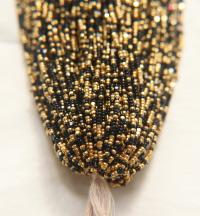 11/0 Hanks Charlotte true Cut Beads Jet Black Gold Patina 1/5/25/50/100 Hanks PREMIUM SEED Beads, vintage supplies