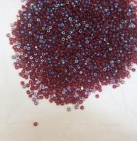 11/0 Charlotte Cut Beads Patina Transparent Garnet Aurore Boreale 10/20/50/250/500 Grams PREMIUM MATERIALS