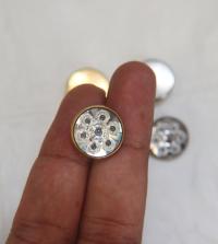 12/14mm Round Vintage Swarovski Stud Buttons Crystal Button Beads & Jewelry Supplies for Jewelry Making