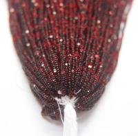 11/0 Hanks Charlotte Cut Beads Red Jet Lined 1/5/25/50/100 Hanks 2.0mm jewellery NATIVE rare glass beads, jewelry supply,