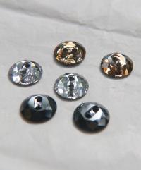 12 mm Vintage Swarovski Metallic Blue Button 2 holes 2/6/12/36 pieces Article 3014 Vintage Crystal Foiled