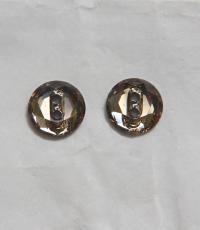 12 mm Vintage Swarovski Metallic Blue Button 2 holes 2/6/12/36 pieces Article 3014 Vintage Crystal Foiled