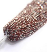 11/0 Hanks Charlotte Cut Beads Patina Patina Rust opaque Silver 1/5/25/50/100 Hanks PREMIUM SEED BEADS, Native Supplies