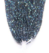 13/0 Hanks Charlotte Cut Beads Patina Matt Jet Black Aurore Boreale 1/5/25/50/100 Hanks 1.6mm glass beads, native jewelry supply, findings