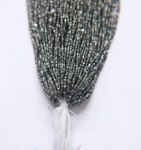 13/0 Hanks Charlotte Cut Beads Patina Transparent Black Diamond Silver 1/5/25/50/100 Hanks 1.6mm glass beads, jewelry supply, craft supply