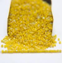 11/0 Charlotte true Cut Beads Patina Matt Yellow Aurore Boreale 10/20/50/250/500 Grams 1300 Pieces loose beads, embroidery materials