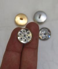 12/14mm Round Vintage Swarovski Stud Buttons Crystal Button Beads & Jewelry Supplies for Jewelry Making
