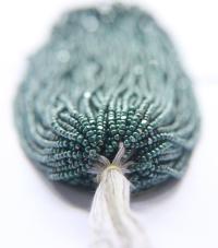 11/0 Hanks Charlotte Cut Beads Ionized Opaque Aqua Green 1/5/25/50/100 Hanks PREMIUM SEED BEADS, Native Supplies