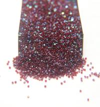 13/0 Charlotte Cut Beads Patina Transparent Garnet Aurore Boreale 5/10/20/50/250/500 Grams PREMIUM MATERIALS