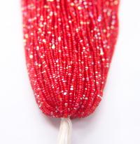 11/0 Hanks Charlotte Cut Beads Patina Transparent Light Siam Aurore Boreale 1/5/25/50/100 Hanks PREMIUM SEED BEADS, Native Supplies