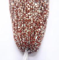 11/0 Hanks Charlotte Cut Beads Patina Patina Rust opaque Silver 1/5/25/50/100 Hanks PREMIUM SEED BEADS, Native Supplies
