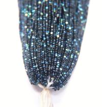 11/0 Hanks Charlotte Cut Beads Patina Jet Black Aurore Boreale 1/5/25/50/100 Hanks PREMIUM SEED BEADS, Native Supplies