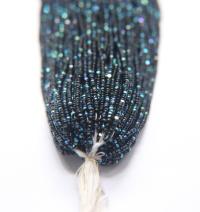 11/0 Hanks Charlotte Cut Beads Patina Jet Black Aurore Boreale 1/5/25/50/100 Hanks PREMIUM SEED BEADS, Native Supplies