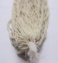 11/0 Hanks Charlotte Cut Beads Patina Opaque Chalk White Aurore Boreale 1/5/25/50/100 Hanks PREMIUM SEED BEADS, Native Supplies
