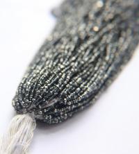 11/0 Hanks Charlotte Cut Beads Patina Transparent Black Diamond Silver 1/5/25/50/100 Hanks PREMIUM SEED BEADS, Native Supplies