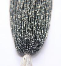 11/0 Hanks Charlotte Cut Beads Patina Transparent Black Diamond Silver 1/5/25/50/100 Hanks PREMIUM SEED BEADS, Native Supplies