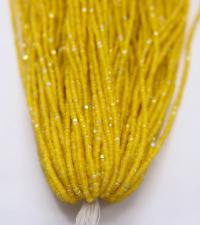 11/0 Hanks Charlotte Cut Beads Patina Matt Yellow Aurore Boreale 1/5/25/50/100 Hanks PREMIUM SEED BEADS, Native Supplies