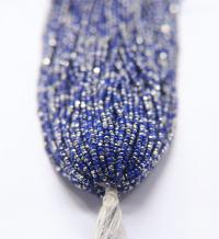 11/0 Hanks Charlotte Cut Beads Patina Opaque Medium Blue Silver 1/5/25/50/100 Hanks PREMIUM SEED BEADS, Native Supplies