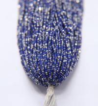 11/0 Hanks Charlotte Cut Beads Patina Opaque Medium Blue Silver 1/5/25/50/100 Hanks PREMIUM SEED BEADS, Native Supplies