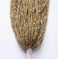 11/0 Hanks Charlotte Cut Beads Patina Transparent Light Topaz Silver 1/5/25/50/100 Hanks PREMIUM SEED BEADS, Native Supplies