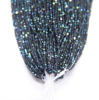 13/0 Hanks Charlotte Cut Beads Patina Matt Jet Black Aurore Boreale 1/5/25/50/100 Hanks 1.6mm glass beads, native jewelry supply, findings