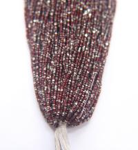 13/0 Hanks Charlotte Cut Beads Patina Transparent Ruby Silver 1/5/25/50/100 Hanks 1.6mm glass beads, jewelry supply, craft supply