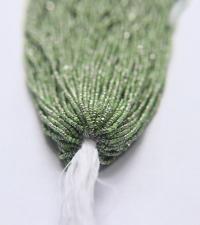 13/0 Hanks Charlotte Cut Beads Patina Opaque Light Green Silver 1/5/25/50/100 Hanks 1.6mm glass beads, jewelry supply, craft supply