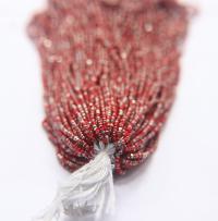 13/0 Hanks Charlotte Cut Beads Patina Light Red Opaque Silver 1/5/25/50/100 Hanks 1.6mm glass beads, jewelry supply, craft supply