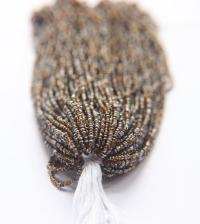13/0 Hanks Charlotte Cut Beads Patina Light Smoke Topaz Silver 1/5/25/50/100 Hanks 1.6mm glass beads, jewelry supply, craft supply