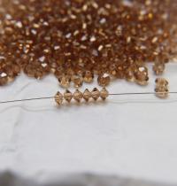4x6mm Jet Preciosa Flat Bicone Spacer Beads Light Colorado Topaz 20 Gross (2880 Pieces) jewelry making, VINTAGE, wedding decorations