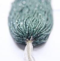 11/0 Hanks Charlotte Cut Beads Ionized Opaque Aqua Green 1/5/25/50/100 Hanks PREMIUM SEED BEADS, Native Supplies