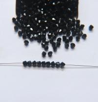 4mm Side hole Jet Black Swarovski Bicone 12/36/72/144/432/720 Pieces (280) Jewelry making beads, embroidery materials, crystal black