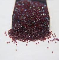 13/0 Charlotte Cut Beads Patina Transparent Garnet Aurore Boreale 5/10/20/50/250/500 Grams PREMIUM MATERIALS
