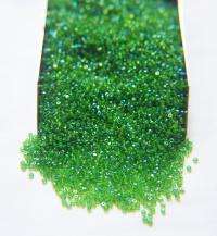 13/0 Charlotte Cut Beads Patina Transparent Light Emerald Aurore Boreale 5/10/20/50/250/500 Grams PREMIUM MATERIALS