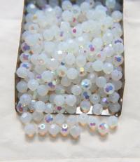 5mm Precisoa White Opal Aurore Boreale Faceted Round Beads 6/12/36/172/44/288/720 Pieces