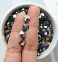 8mm SWAROVSKI 6200 Rivoli Crystal Pendant Beads (17 Colors) 2/4/24/72/144 Pieces PREMIUM Materials