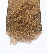 13/0 Charlotte Cut Beads Matt Crystal Bronze Lined 5/10/20/50/250/500 Grams embroidery materials, jewelry making, Native vintage beads