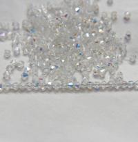 4mm Crystal Side hole Aurore Boreale Swarovski Bicone Cuts beads AB 36/72/144/432/720 Pieces embellishment couture