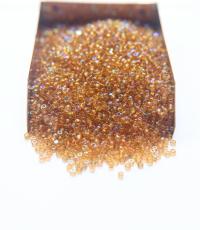 11/0 Charlotte Cut Beads Patina Light Topaz Transparent Aurore Boreale 10/20/50/250/500 Grams PREMIUM MATERIALS