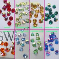 10mm SWAROVSKI 6428 Rivoli Crystal Pendant Beads in (8 Colors) 2/4/24/72/144 Pieces
