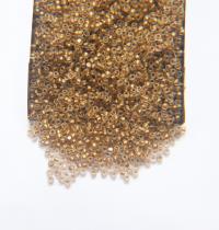 13/0 Charlotte Cut Beads Matt Crystal Bronze Lined 5/10/20/50/250/500 Grams embroidery materials, jewelry making, Native vintage beads