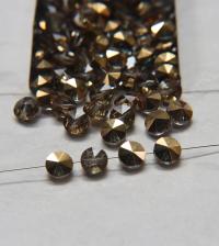 8mm SWAROVSKI 5102 Rivoli Crystal Beads in Light Topaz Dorado 2/4/24/72/144 Pieces PREMIUM Materials