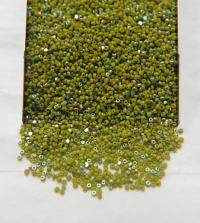 13/0 Charlotte Cut Beads Patina Opaque Olivine Aurore Boreale 5/10/20/50/250/500 Grams craft supplies, jewelry making, embroidery materials