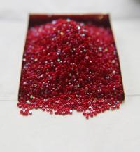 13/0 Charlotte Cut Beads Patina Opaque Red Coral Aurore Boreale 5/10/20/50/250/500 Grams craft supplies, jewelry making
